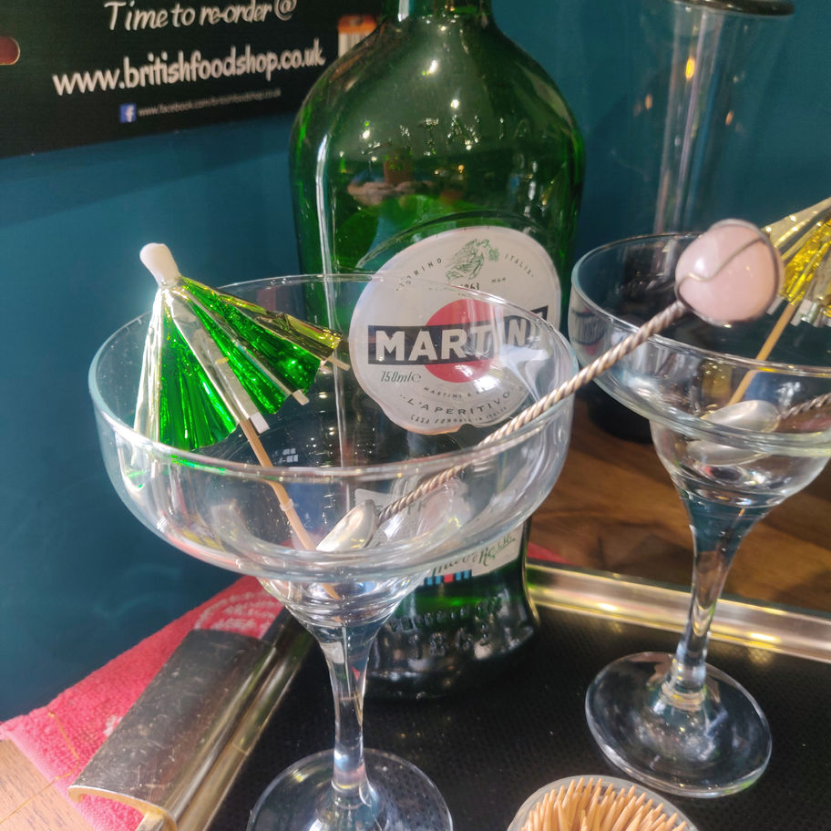 Vintage H . Stern pair of precious stone cocktail spoons silver but no Hallmarks