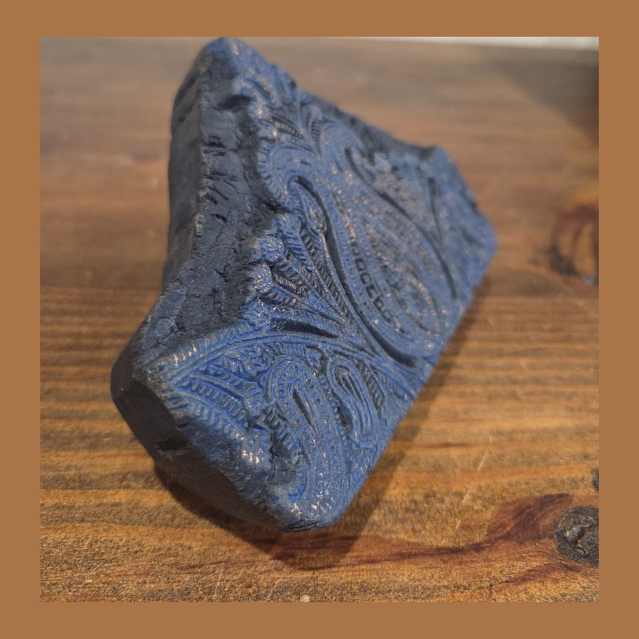 Antique Indian Wooden Textile Printing Block – Paisley Motif, c.1880–1920