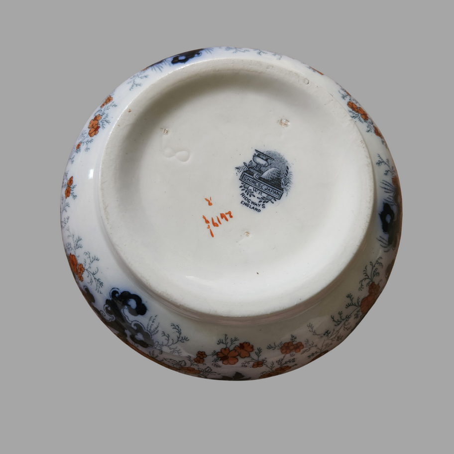 Antique Ridgways Chinese Japan Bowl Imari Style English Transferware c.1891-1920