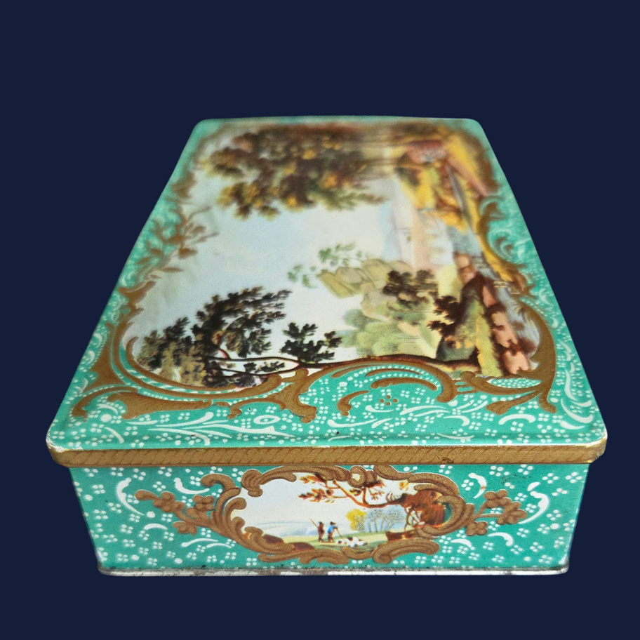 Vintage Scribbans-Kemp Decorative Biscuit Tin c1930s-1950s