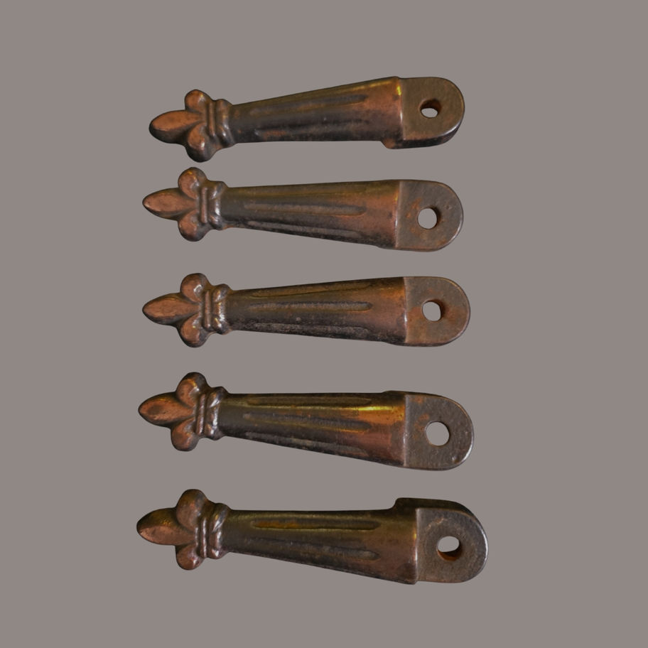 Victorian Cast Iron Stair Runner Holders – Set of Five c1880-1910 architectural