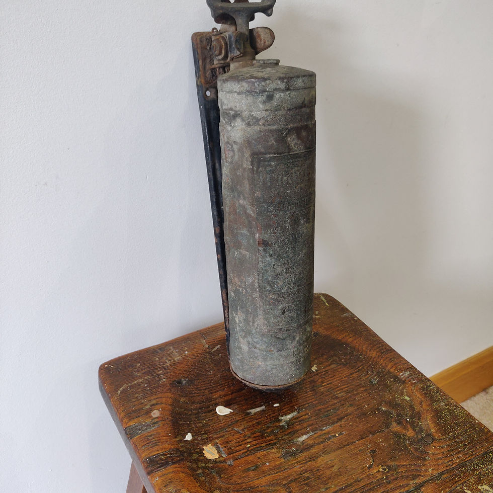 Antique early 20th century or late 19th century Victorian fire gun extinguisher