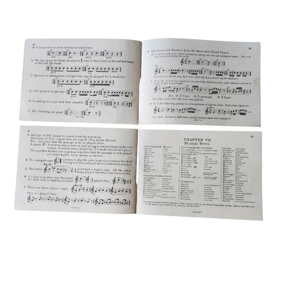 Vintage Grammar of Music Booklets by R. Wagner Peyton Grade I & II