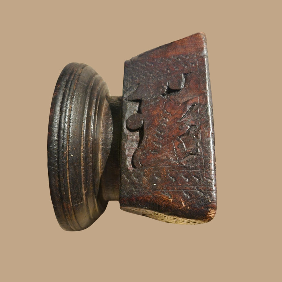 Antique Wooden Agricultural Seed Spreader Bijni Original Old