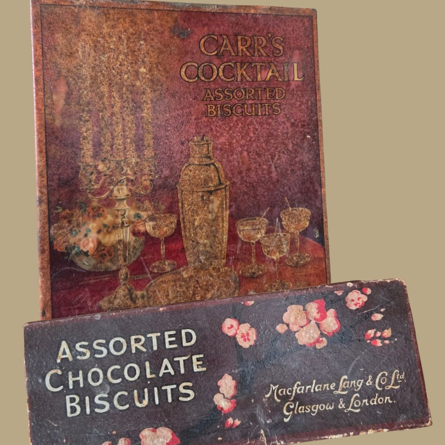 Carr’s Cocktail Assorted Biscuits & Macfarlane Lang Chocolate Biscuits – c.1950s–1960s