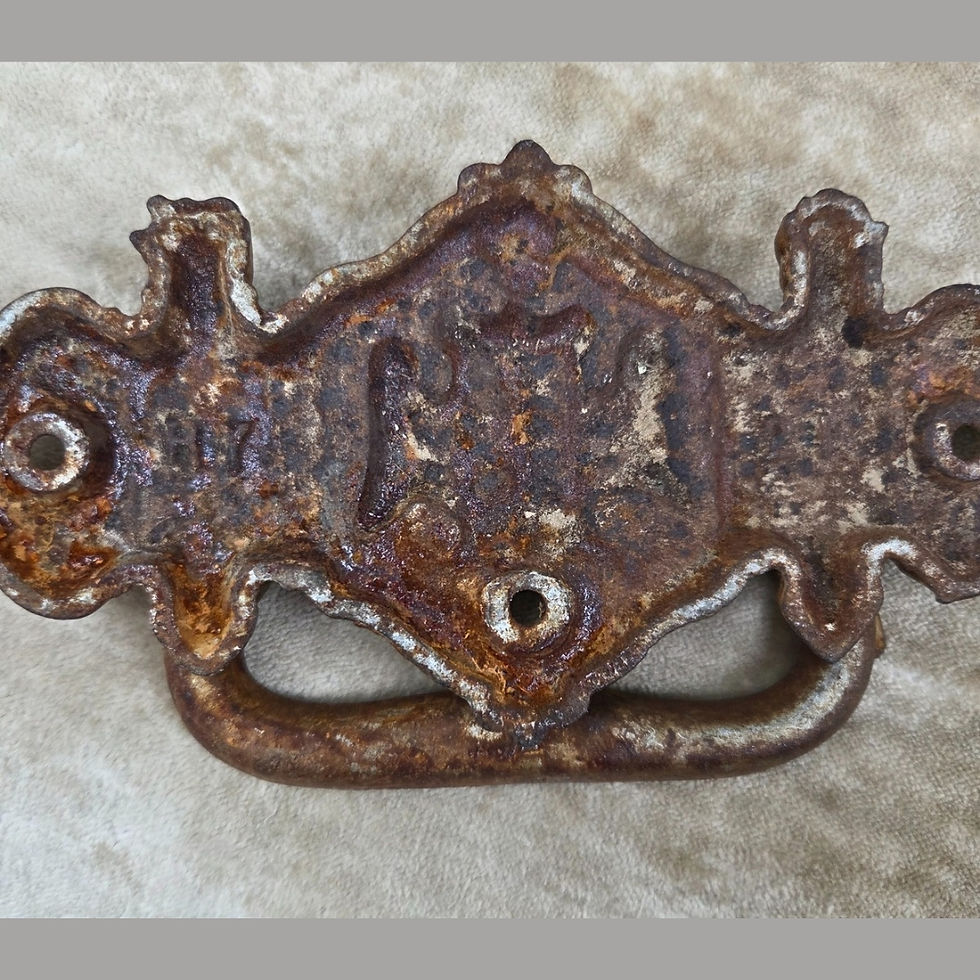 Miniatyrbild: Vintage Victorian Eastlake Cast Iron Drawer Handle Aesthetic Movement c1880-1900