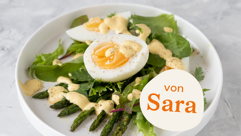 Sara's Spargel in Senfsauce und Ei