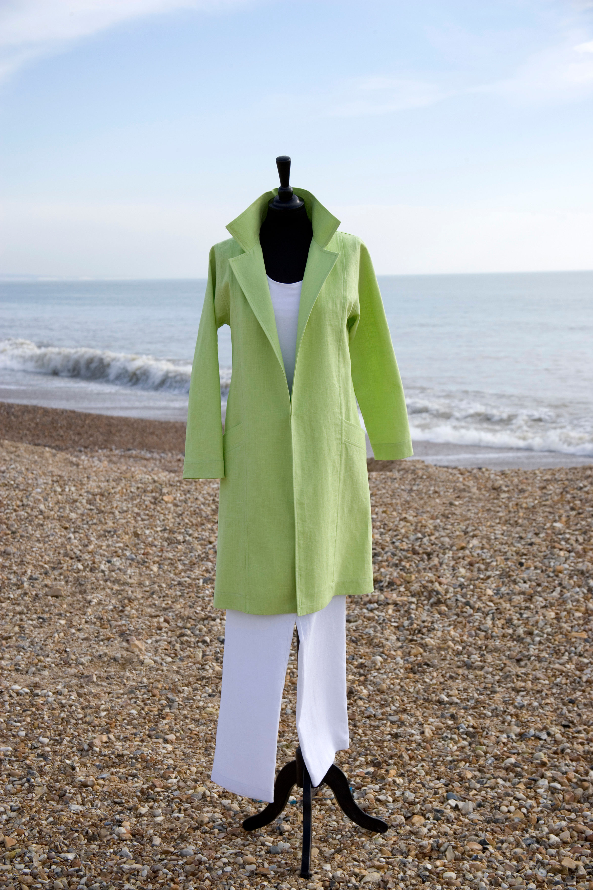Helen summer coat in linen and cotton mix