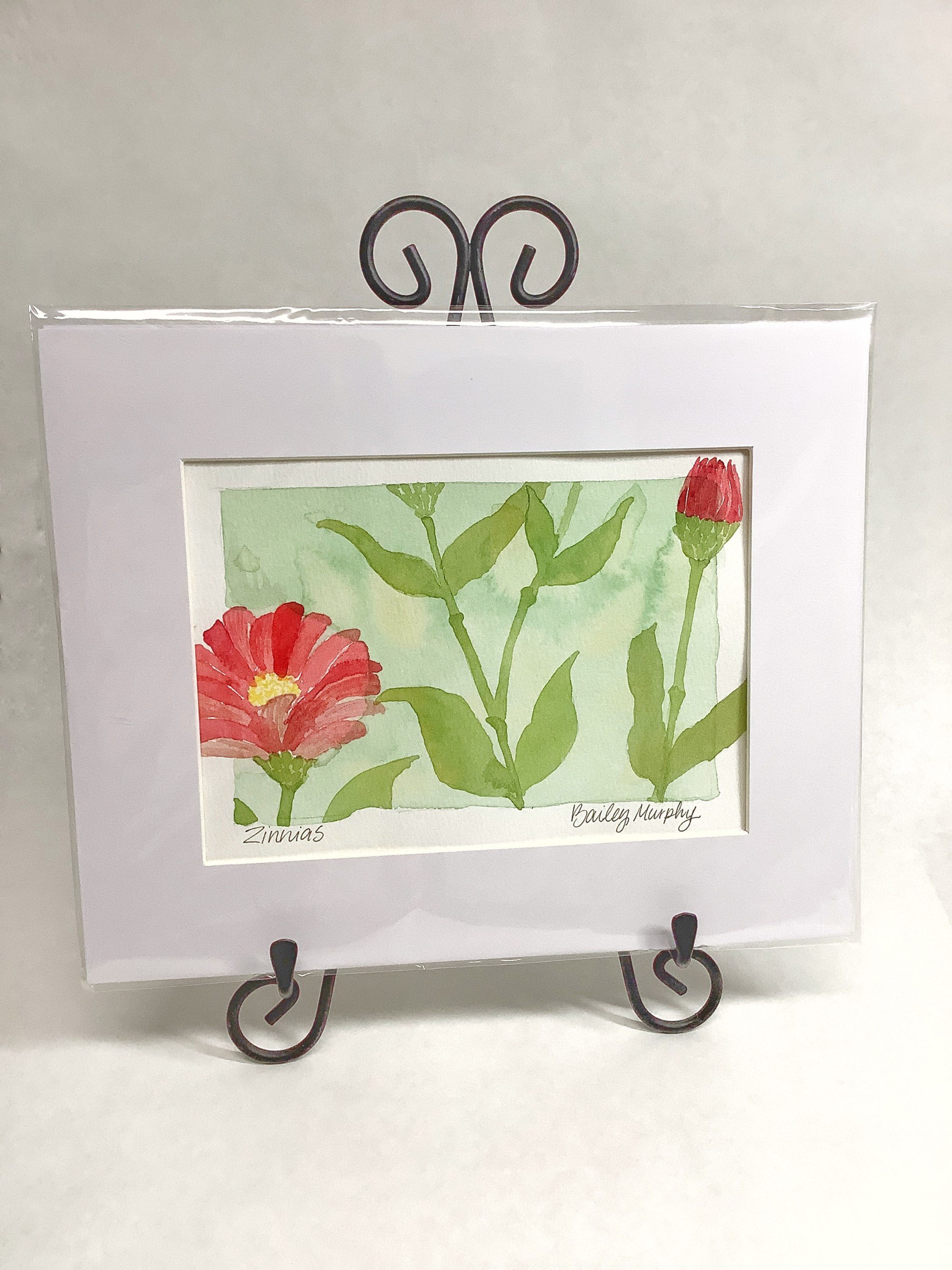 Zinnias- Original Watercolor Art