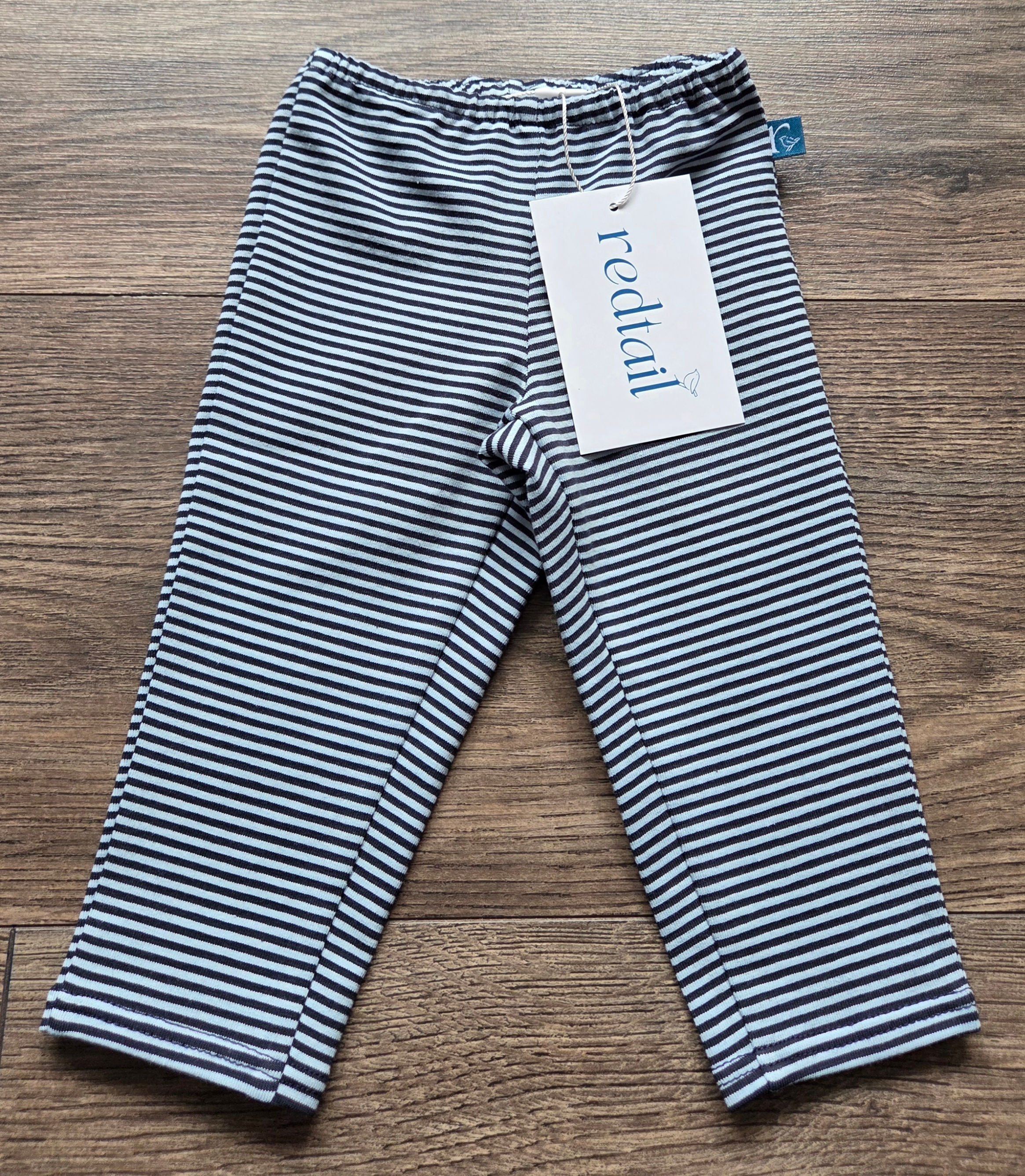 Navy stripe leggings