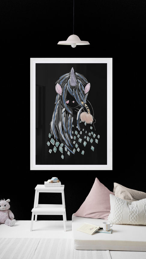 Unicorn poster. Printed on quality paper, or ready to hang options. Season unicorn. Poster, affordable art. Perfect for kids room, child's room, bedroom, cheche, playroom, rumpus. Home decor. Adorable art. modern art. Kidsroom art. Decor. 