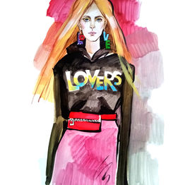 Colorful fashion illustration