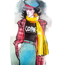 Colorful fashion illustration
