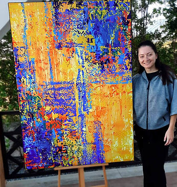 Large absract painting, acrylic on canvas