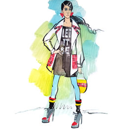 Colorful fashion illustration