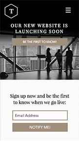 Cílové stránky website templates – Podnikání – brzy vyjde