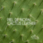 piel de nopal cactus leather con letra blanca