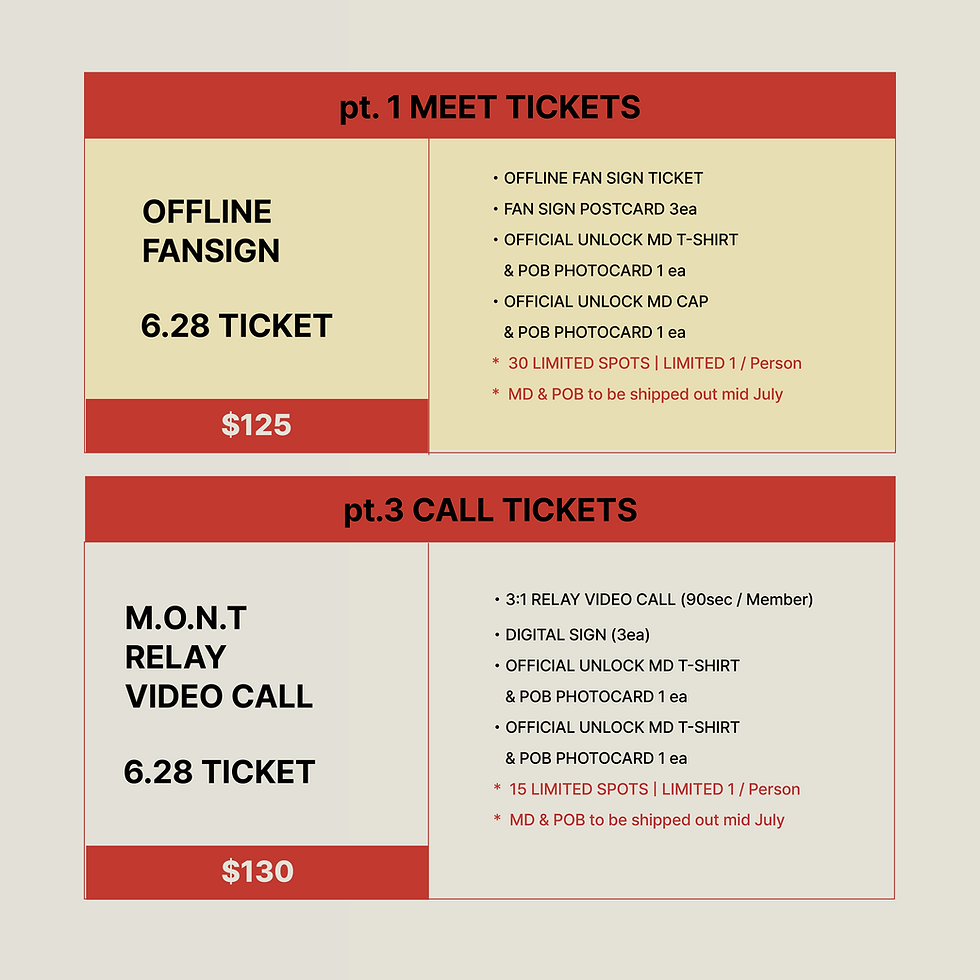 섬네일: 6.28 M.O.N.T 6th Mini Album UNLOCK MD SET RELEASE  [MEET & CALL]  EVENT