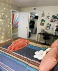 Desk and full-sized bed in every student bedroom!