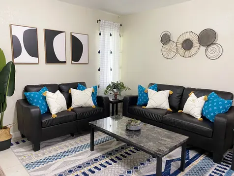 Fully Furnished Living Room - Student Housing Near USF Tampa