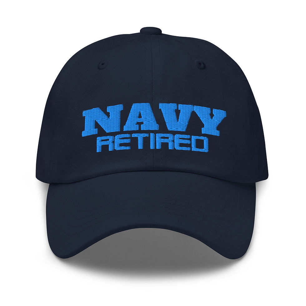 Thumbnail: Navy Retired - Baseball Hat - Embroidered 