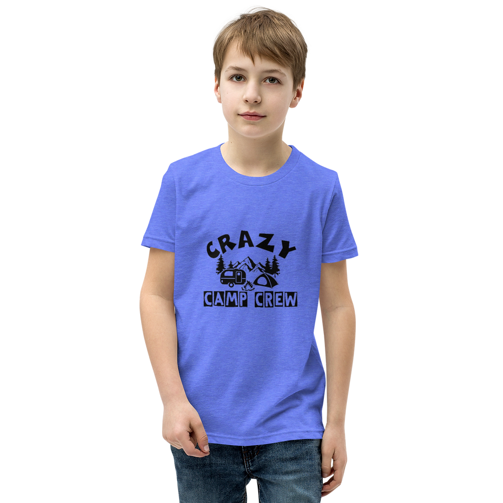 תמונה ממוזערת: Youth Short Sleeve T-Shirt - Crazy Camp Crew