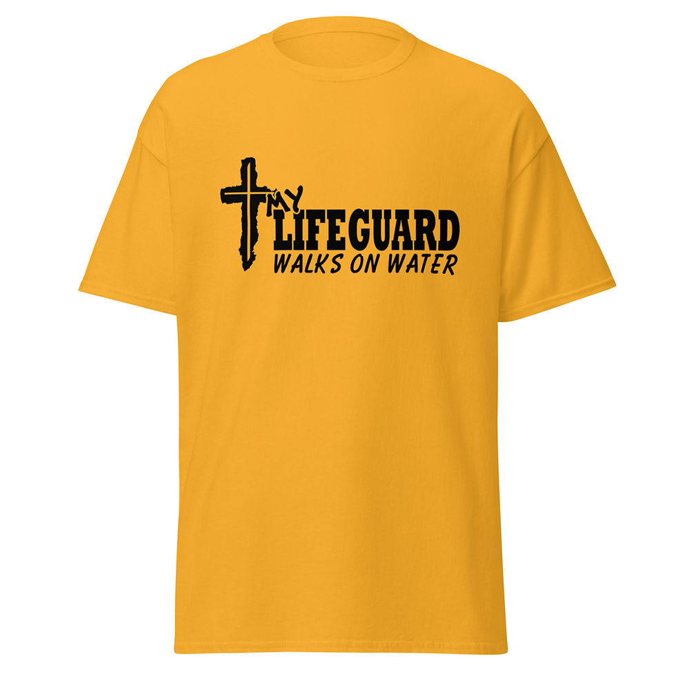 Miniatura: Men's classic tee - My Lifeguard Walks On Water