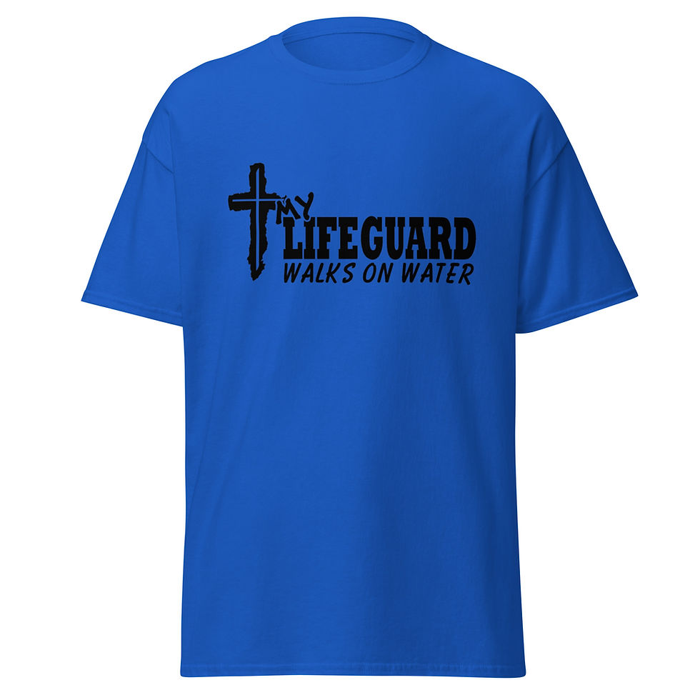 Miniatura: Men's classic tee - My Lifeguard Walks On Water