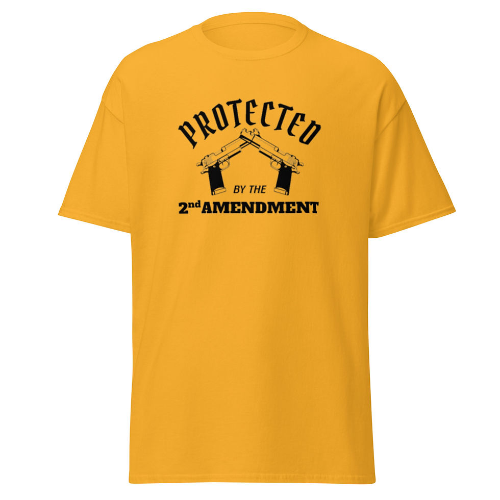 Thumbnail: Men's classic tee - Protected by The 2nd Amendment - Cross Pistols