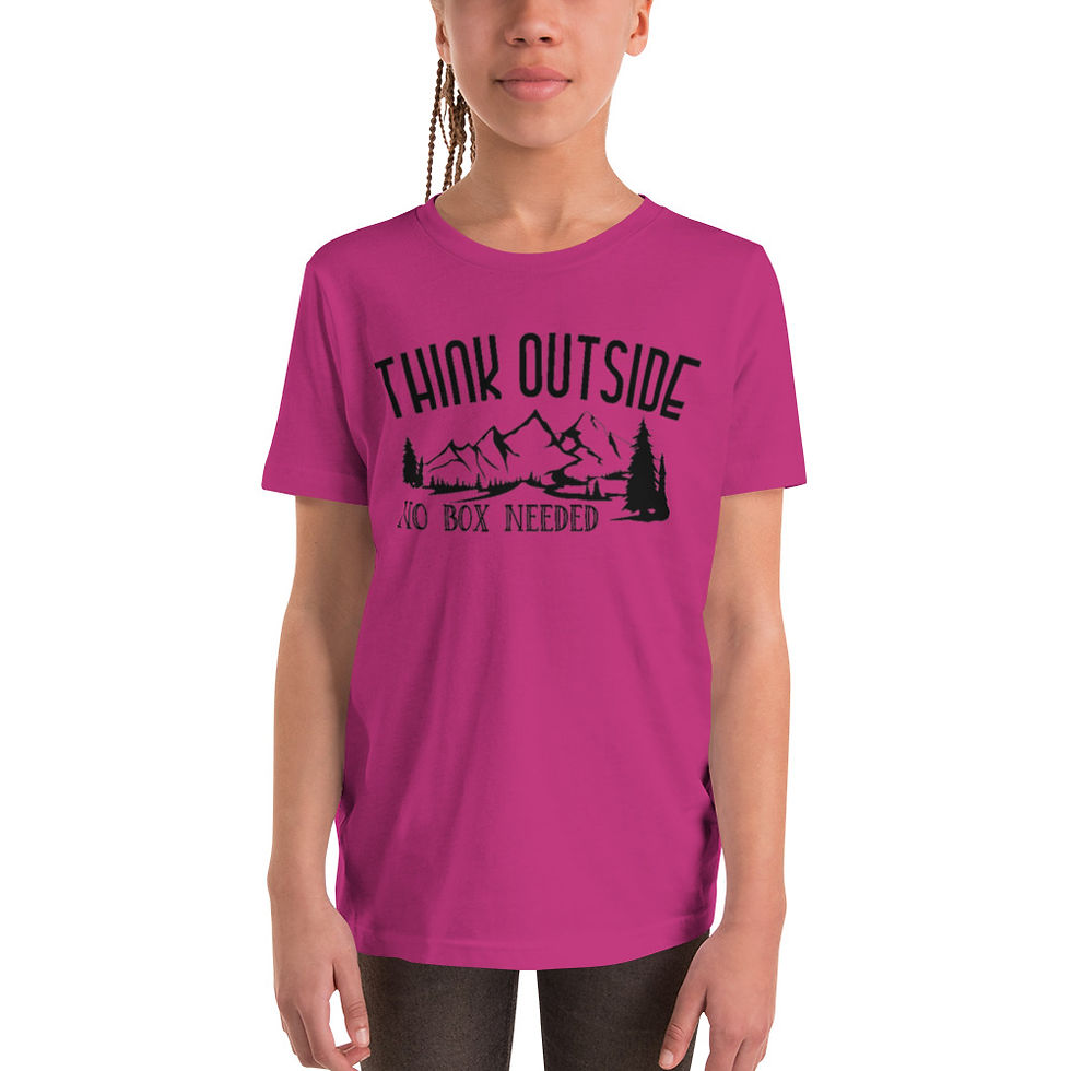 Hình thu nhỏ: Youth Short Sleeve T-Shirt - Think Outside - No Box Needed