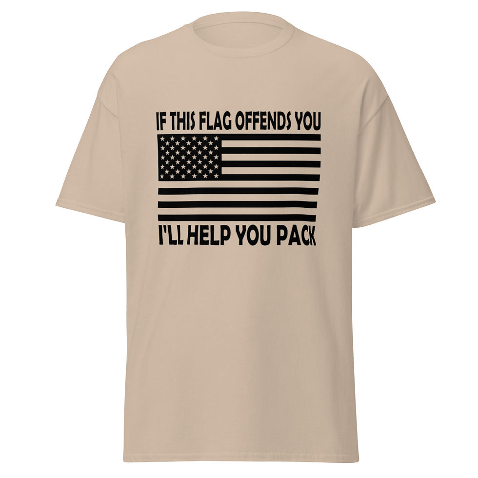 תמונה ממוזערת: Men's classic tee - If This Flag Offends You I'll Help You Pack