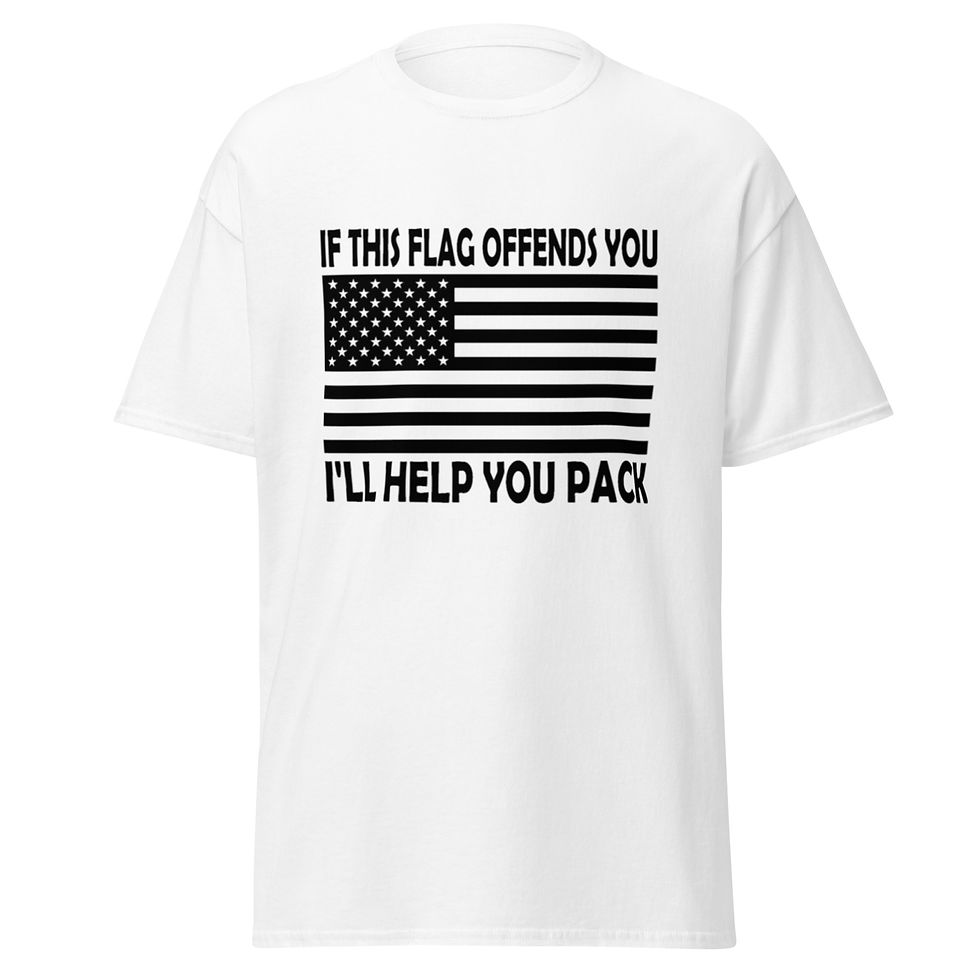 Hình thu nhỏ: Men's classic tee - If This Flag Offends You I'll Help You Pack