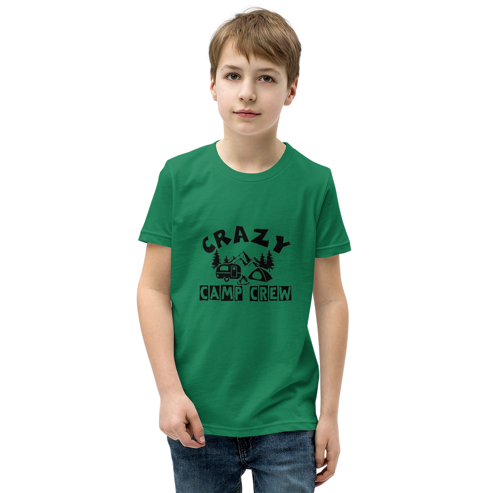 תמונה ממוזערת: Youth Short Sleeve T-Shirt - Crazy Camp Crew