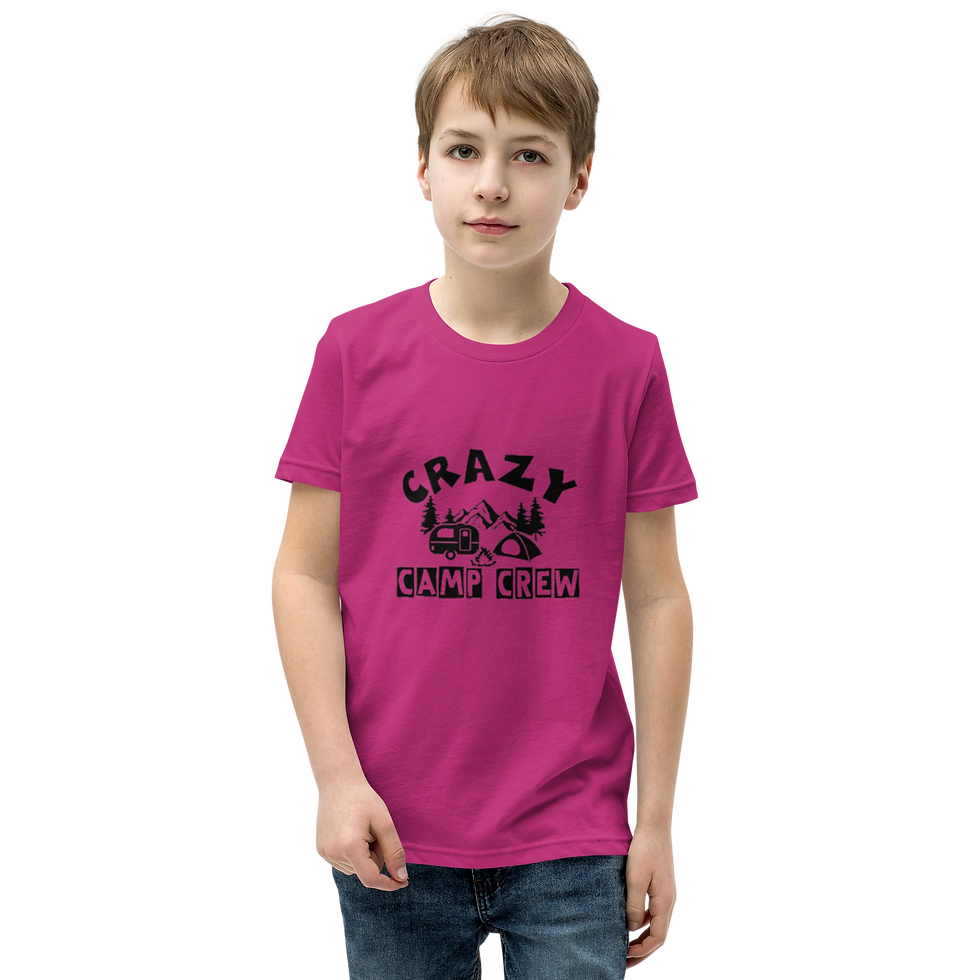 תמונה ממוזערת: Youth Short Sleeve T-Shirt - Crazy Camp Crew