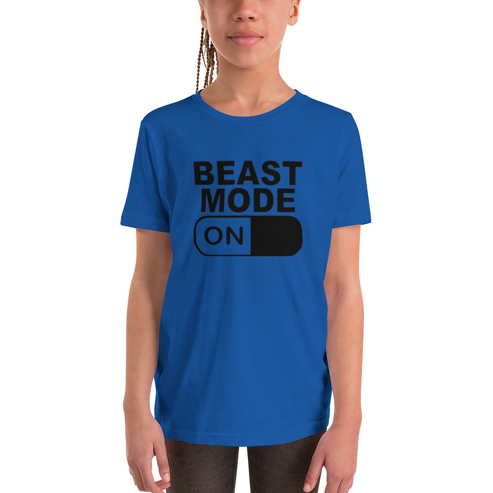 Miniaturbild: Youth Short Sleeve T-Shirt - Beast Mode On