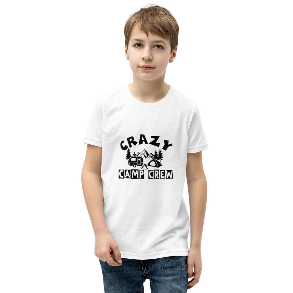 תמונה ממוזערת: Youth Short Sleeve T-Shirt - Crazy Camp Crew
