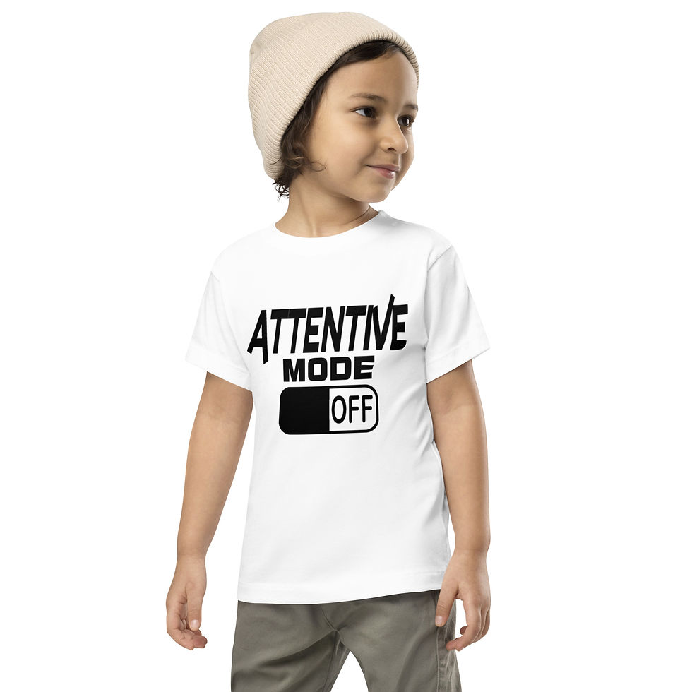 Miniaturbild: Toddler Short Sleeve Tee - Attentive Mode - OFF