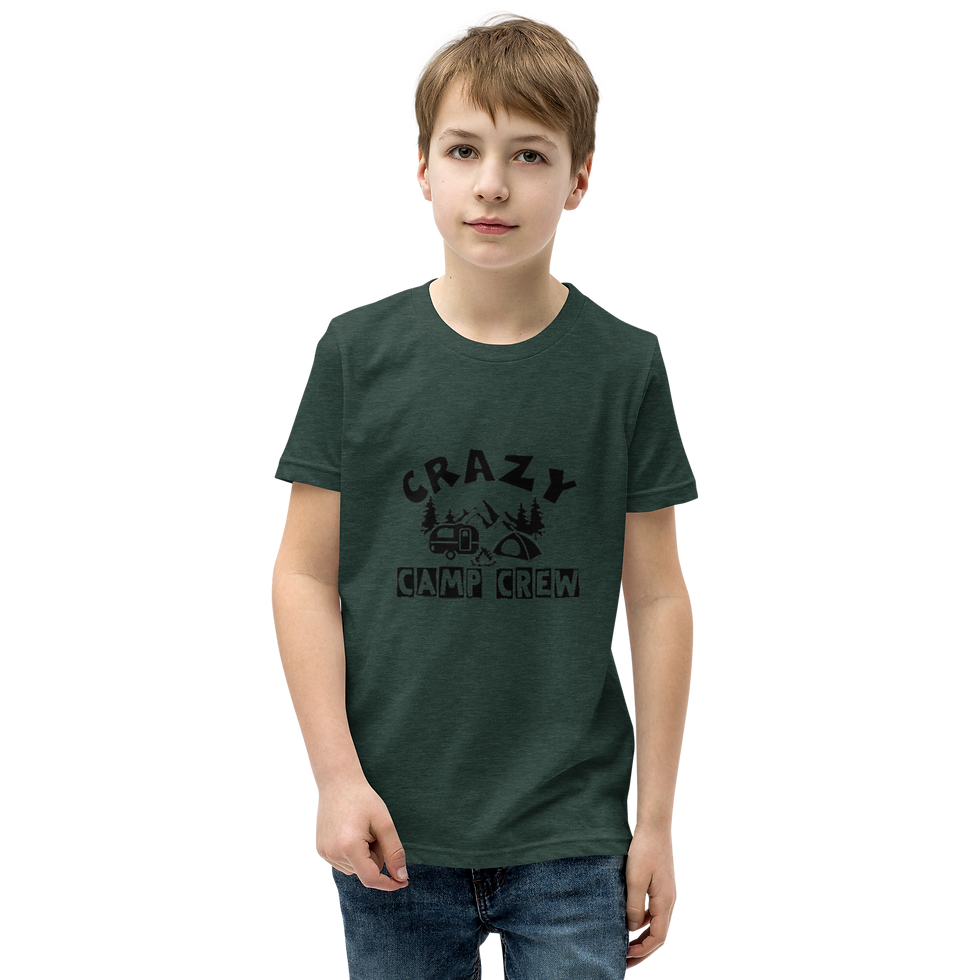 תמונה ממוזערת: Youth Short Sleeve T-Shirt - Crazy Camp Crew