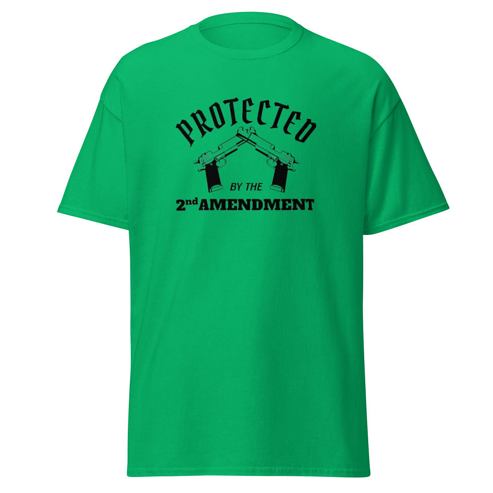 Thumbnail: Men's classic tee - Protected by The 2nd Amendment - Cross Pistols