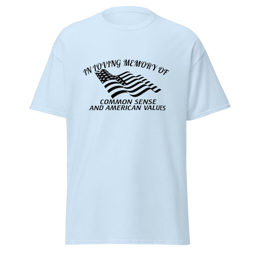Miniatura: Men's classic tee - In Loving Memory Of Common Sense And American Values