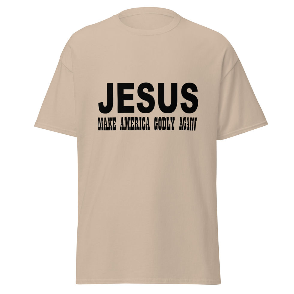縮圖：Men's classic tee - Jesus Make America Godly Again