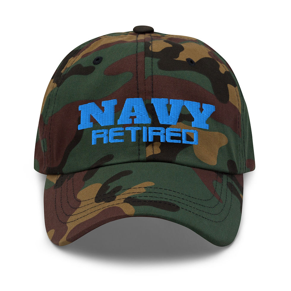 Miniaturbild: Navy Retired - Baseball Hat - Embroidered 