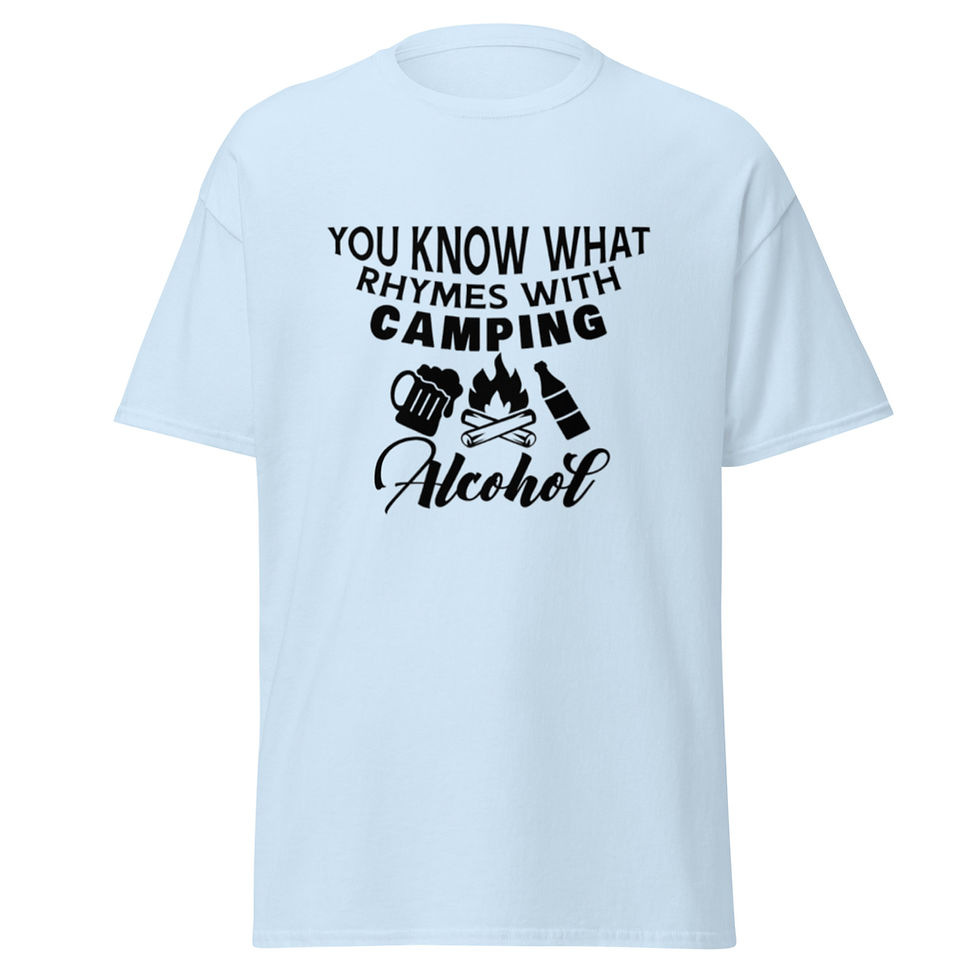 Thumbnail: Men's classic tee - You Know What Rhymes With Camping - Alcohol