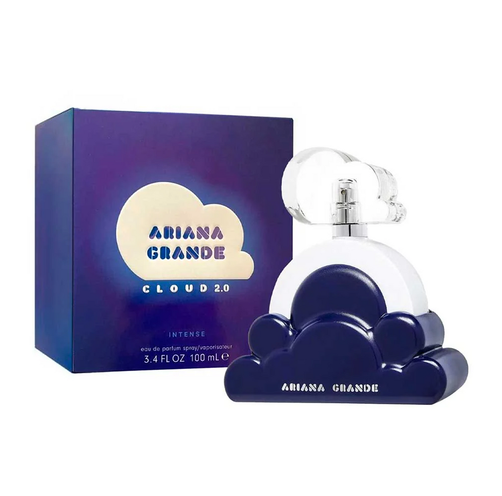 Perfume Ariana Grande Cloud 2.0 Intense, 5.4 fl oz, 100 ml presentación, diseño azul