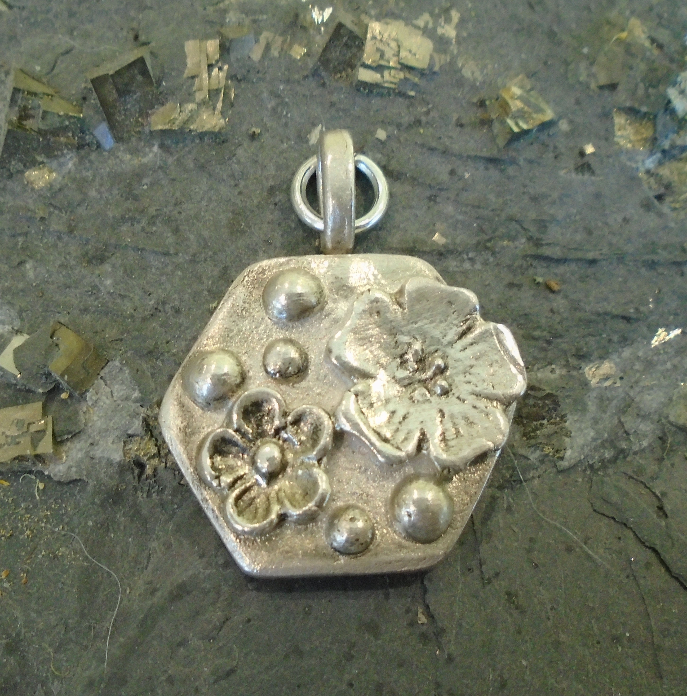 Six Sided Flower Pendent