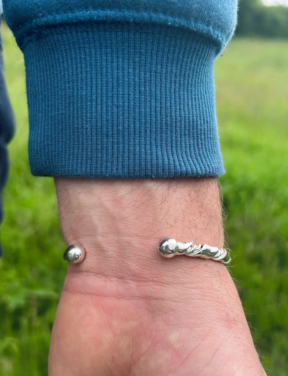 Thumbnail: Celtic Torque Cuff Bangle 
