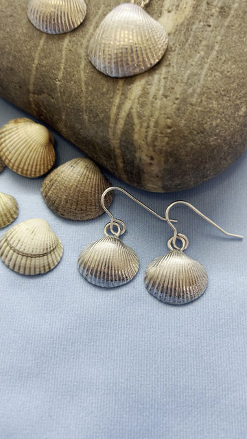 Thumbnail: Laugharne Cockle Shell Earrings