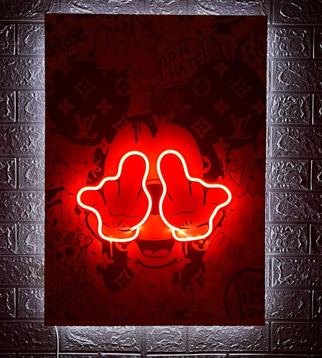 CUADRO ACRILICO NEON 90X60 MICKY
