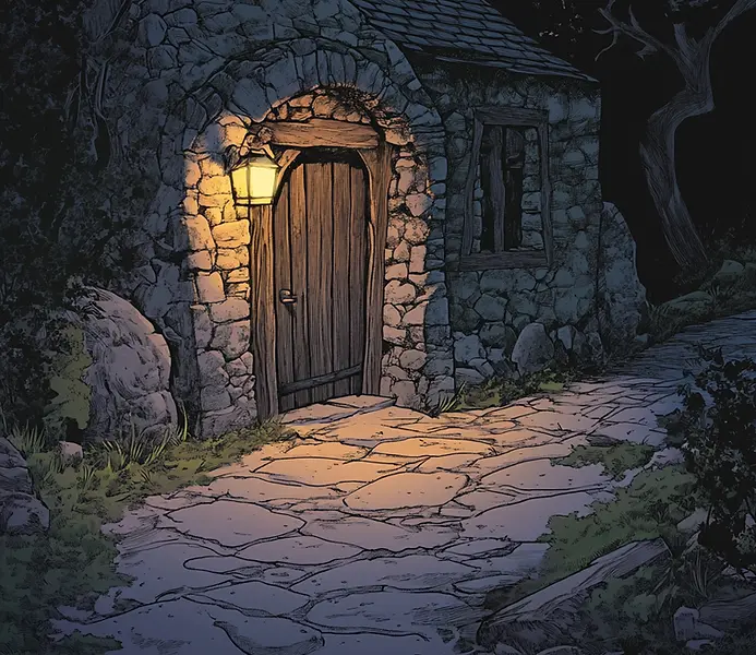 lordsaanvi2030_A_dimly_lit_stone_path_leading_to_the_entrance_o_8ce01a92-d479-4f31-986b-36
