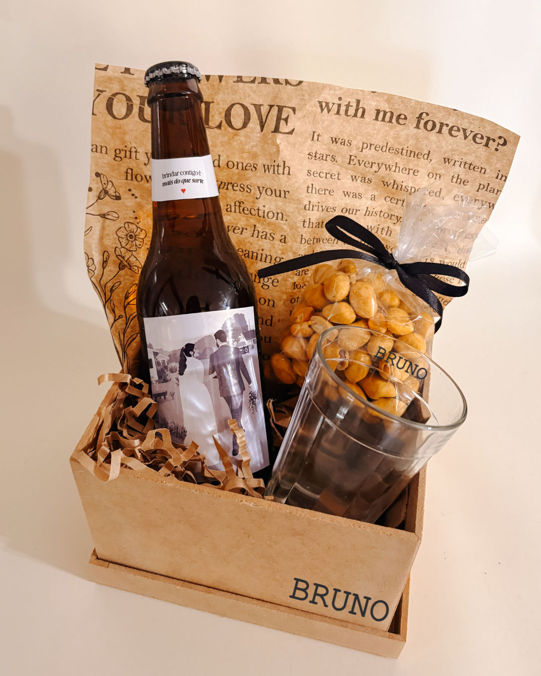 Presente Dia dos Namorados - Cerveja + Amendoim + Copo Americano Personalizado